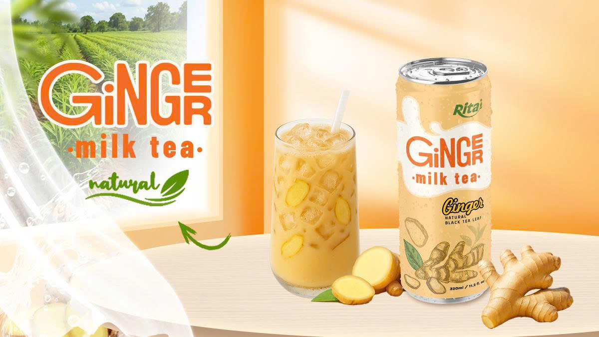 Rita Ginger Milk Tea 320ml cans Poster 1
