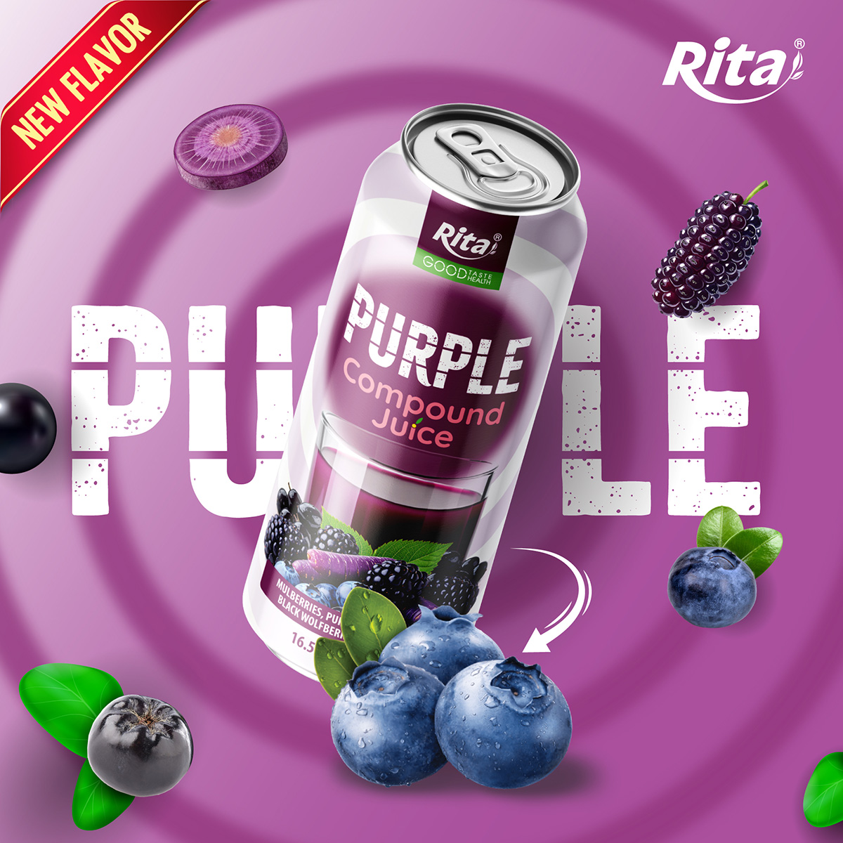 Rita Purple Compound Juice 490ml Poster 2