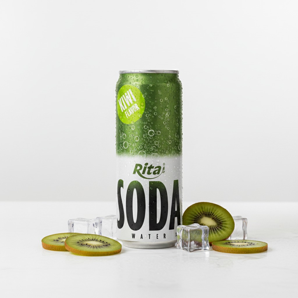 Sparkling Kiwi Soda Water Drink 320ml Can - Premium Beverage