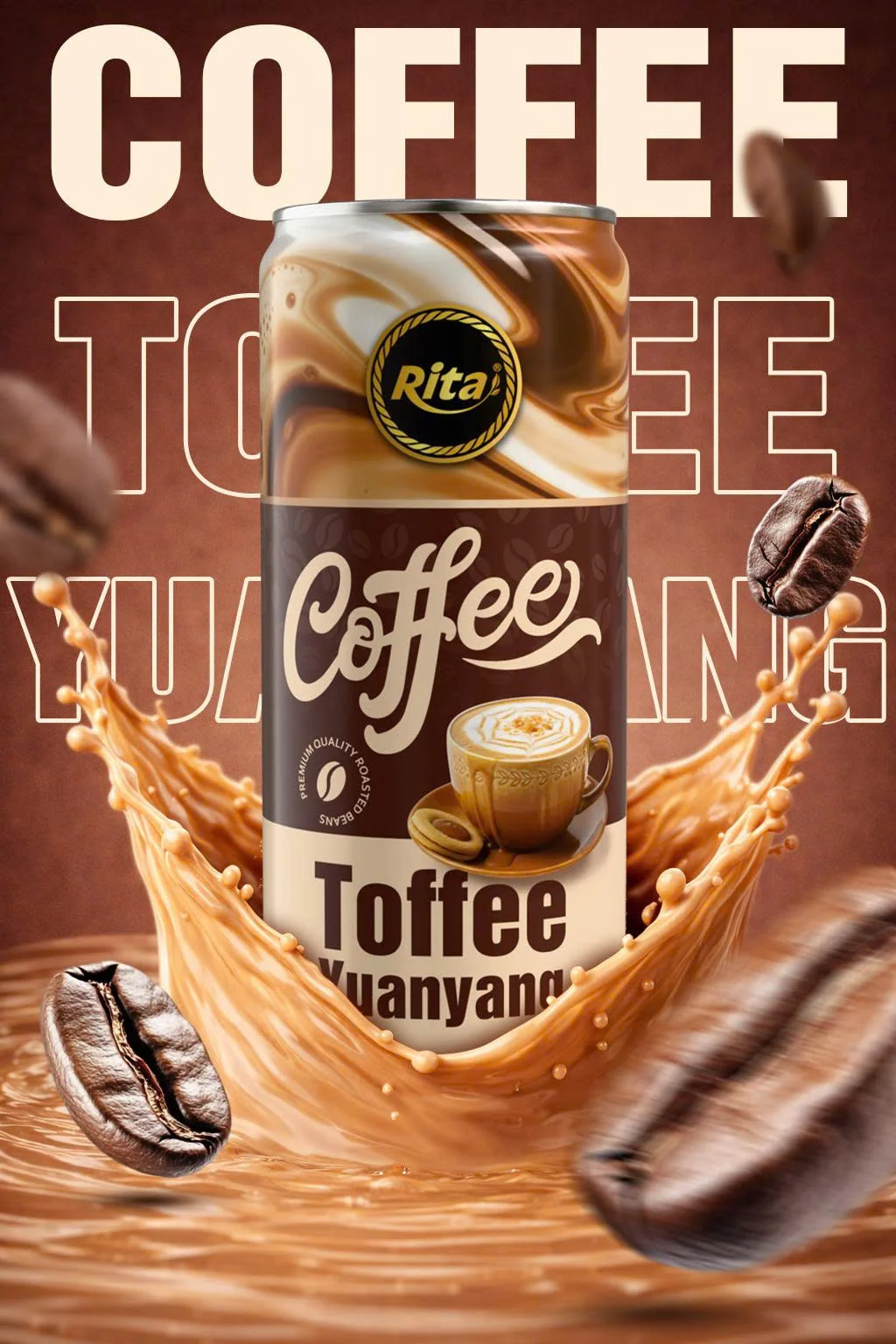 Rita Toffee Yuanyang Coffee 320ml Can Poster 2