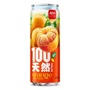 100%天然橙汁饮料 325ml 纤体罐