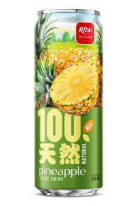 100 Natural Pineapple Juice Drink 325ml sleek can