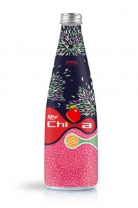 1000ml Glass bottle Apple flavor Chia Seed Drink