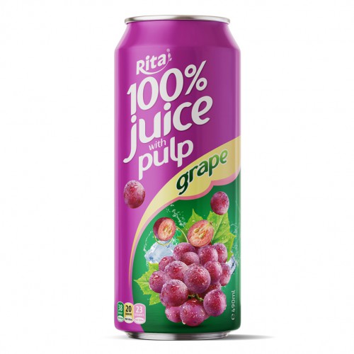 100 Grapes Juice with Pulp 500ml Cans