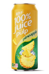 100% 菠萝汁（带果肉）500 毫升罐装 Rita 品牌