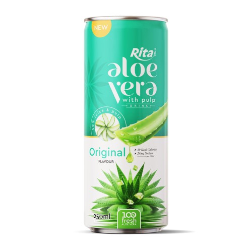 100% 纯鲜芦荟汁饮料 250ml 罐