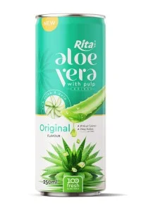 100% 纯鲜芦荟汁饮料 250ml 罐