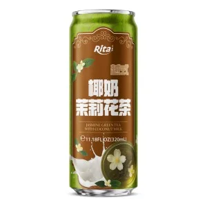 11.18 Fl Oz (320ml) Jasmine Green Tea with Coconut Milk