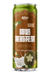 11.18 Fl Oz (320ml) Jasmine Green Tea with Coconut Milk