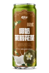 11.18 Fl Oz (320ml) Jasmine Green Tea with Coconut Milk