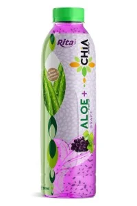 丽塔芦荟奇亚籽葡萄风味饮料 500ml PET瓶
