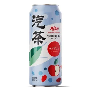 16.9 盎司罐装气泡茶饮料混合苹果味