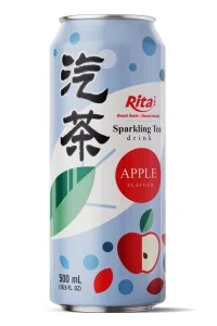 16.9 盎司罐装气泡茶饮料混合苹果味