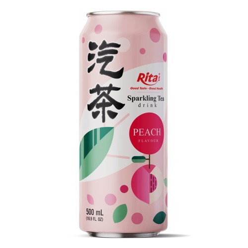 16.9 盎司罐装气泡茶饮料混合桃子味