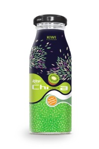 200毫升玻璃瓶装奇异果味奇亚籽饮料