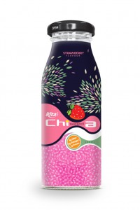200ml Glass bottle Strawberry flavor Chia Seed Drink
