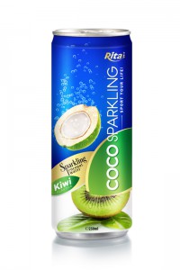 250m Alu Can Kiwi Flavour Sparkling Coconut Water