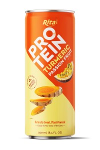 250ml RITA 姜黄百香果饮料 – 原味与蛋白版细长罐
