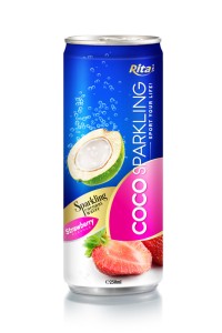 250毫升罐装草莓味含汽椰子水