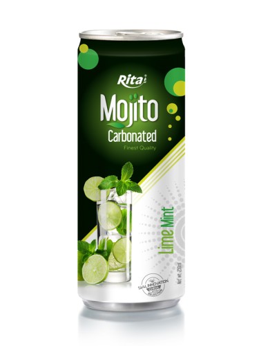 含汽青柠薄荷鸡尾酒饮料