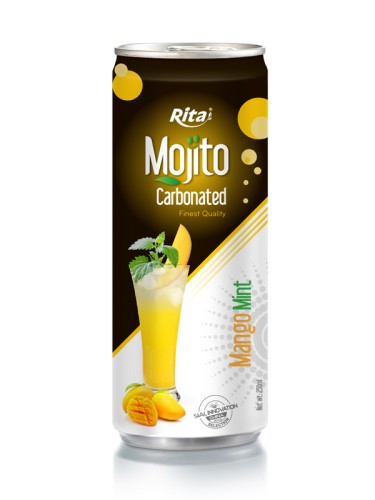 含汽芒果薄荷鸡尾酒饮料