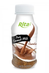 250ml PP bottle Pure Coconut Milk with Chocolate