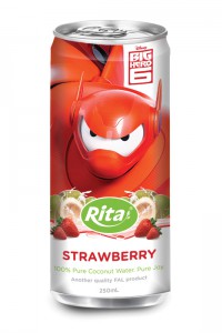 250ml Slim Can Strawberry Flavored Coconut Water