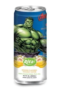 250毫升铝罐装香蕉味椰子水