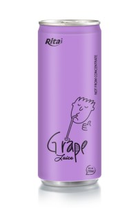 250毫升铝罐装葡萄汁