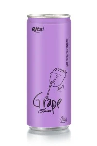 250毫升铝罐装葡萄汁