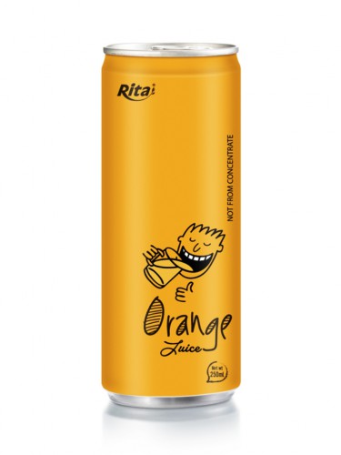 250ml aluminum can Orange Juice