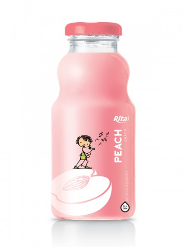 250ml glass bottle peach juice