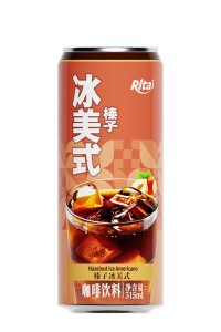 榛子风味冰美式咖啡315毫升细长罐