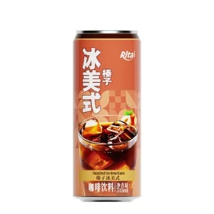 榛子风味冰美式咖啡315毫升细长罐