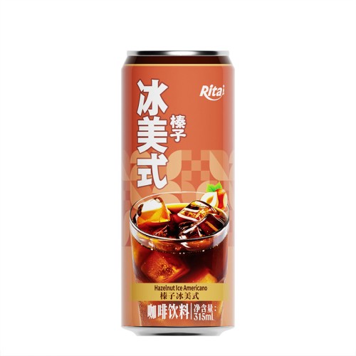 榛子风味冰美式咖啡315毫升细长罐