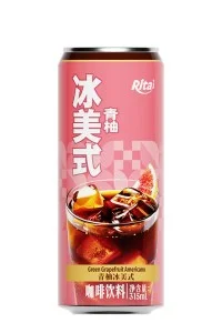 青柚风味冰美式咖啡315毫升细长罐