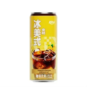 金桔冰美式咖啡315毫升细长罐