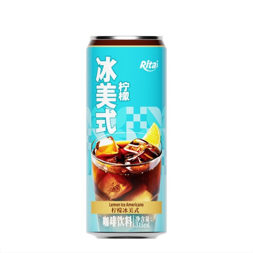 柠檬风味冰美式咖啡 315毫升细长罐