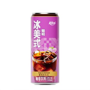 葡萄风味冰美式咖啡315毫升细长罐