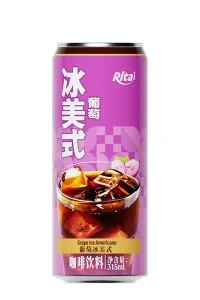葡萄风味冰美式咖啡315毫升细长罐