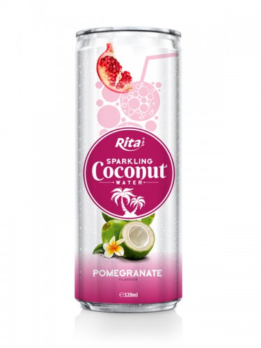 320ml Alu Can Pomegrante Flavour Sparkling Coconut Water