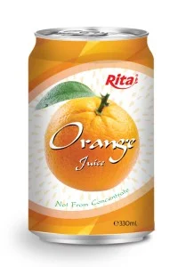 330毫升铝罐装橙汁 