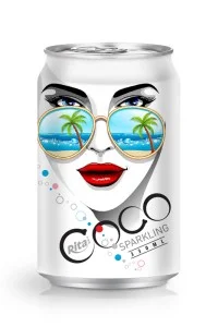 330毫升铝罐装含汽椰子水2