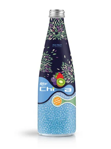 330毫升玻璃瓶装混合果汁味奇亚籽饮料