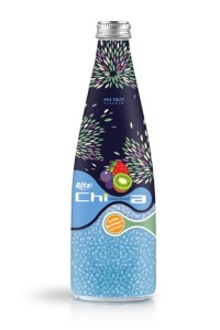 330毫升玻璃瓶装混合果汁味奇亚籽饮料