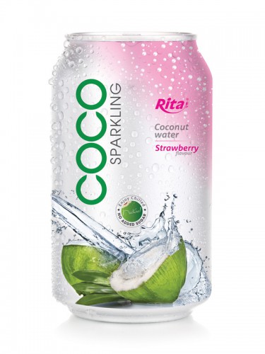 330ml Strawberry flavor Sparkling Coconut Water