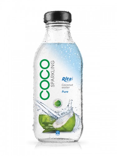 350ml Glass bottle Sparkling Coconut Water