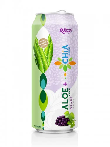 500ml Grape flavour Aloe Vera with Chia Seed Drink