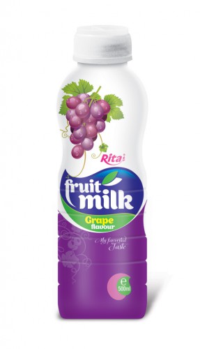 500ml PP bottle Fruit milk Grape  flavour