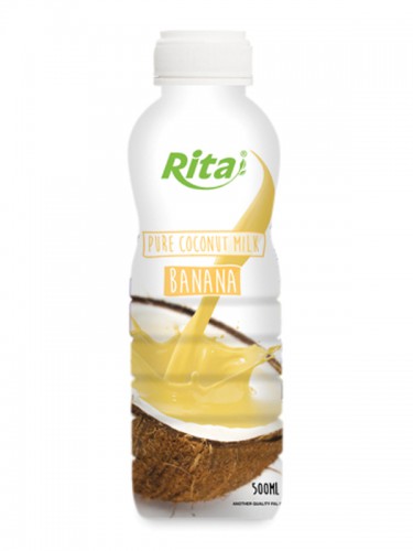 500ml PP bottle Pure Coconut Milk with Banana 1